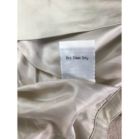 J Peterman Women Classic Tie front Blazer Sz.Lrg  Cream EUC Classic Career Wear - Picture 6 of 9